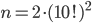 n=2\cdot(10!)^2